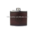 Mão feita 4 oz cor violeta couro hip flask